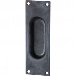 Mušľa na posuvné dvere 40 x 120 mm rovná, čierna oceľ
