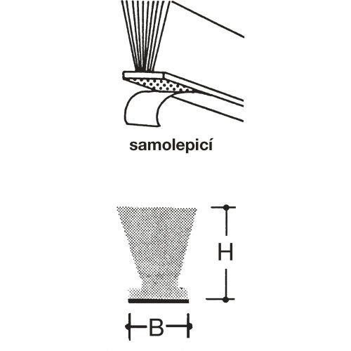 Těsnící kartáček pro posuvné dveře, samolepící