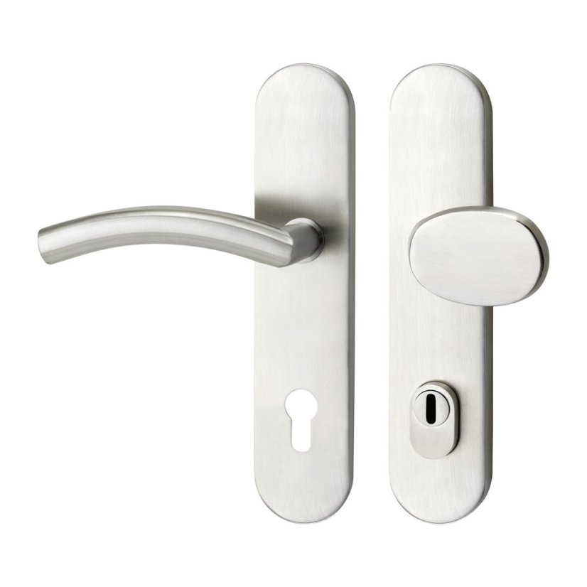 Bezpečnostní kování na vchodové dveře s krytím vložky NEW YORK, klika / koule