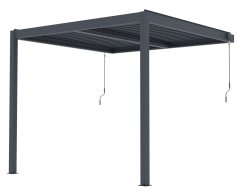 Bioklimatická pergola G21 Trenton Premium 3x3 m, antracitová hliníková