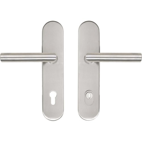 Bezpečnostné kovanie na vchodové dvere GEHRUNG, kľučka-kľučka ú kľučka-guľa, so zakrytím vložky - Prevedenie kľučky: Kľučka - Kľučka