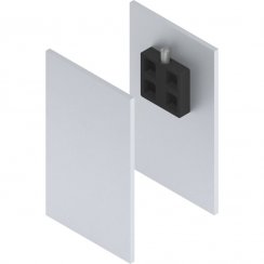 Krytky pro montážní a krycí klipový profil Solido 80/HELM stříbrná