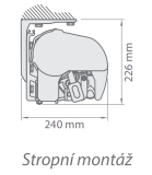 Stropná montáž (2 držiaky) Palladio