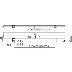 Dveřní madlo MARCHESI QUADRA 4820, M8, nerez mat
