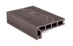 Terasové prkno G21 zakončovací, 2,5 x 14 x 400 cm, Dark Wood, WPC