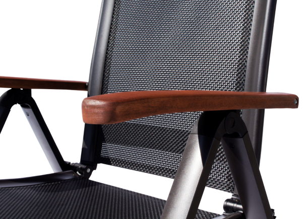 ASS COMFORT lehátko hliníkové - antracit + černé