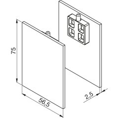 Sada krytek pro kryt dřevo/sklo s distančním profilem černé matné