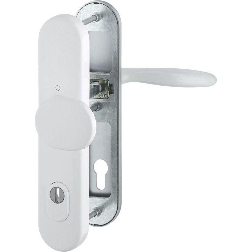 Bezpečnostné kovanie na vchodové dvere VERONA, kľučka-guľa, s krytím vložky