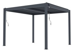 Bioklimatická pergola G21 Austin Premium 3x3 m, antracitová hliníková