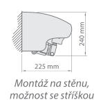 Montáž na stenu so strieškou Silver Plus