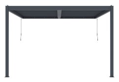 Bioklimatická pergola G21 Trenton Premium 4x4 m, antracitová hliníková