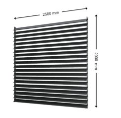 SAMKIT SET pro venkovní žaluzie z hliníku RAL 7016 (antracitová): V:2000, Š:2500mm