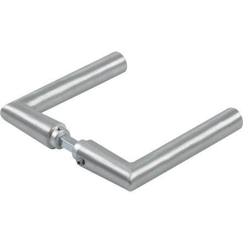 Pár kľučiek 10.328, tvar L, 8 mm, strieborný elox