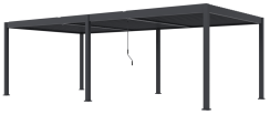 Bioklimatická pergola INTRO DUO 8x4 m, hliník - volně stojící
