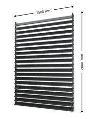 SAMKIT SET pro venkovní žaluzie z hliníku RAL 7016 (antracitová): V:2000, Š:1500mm