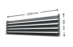 SAMKIT SET pro venkovní žaluzie z hliníku RAL 7016 (antracitová): V:500, Š:2000mm