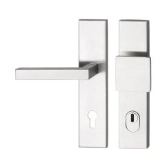 Bezpečnostní kování s krytem vložky MALMÖ, PZ 92, nerez