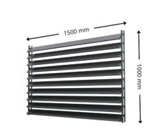 SAMKIT SET pro venkovní žaluzie z hliníku RAL 7016 (antracitová): V:1000, Š:1500mm
