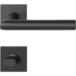 Dveřní kování NORWEGEN, interiérové, klika-klika, nerez, černý, ploch. rozeta