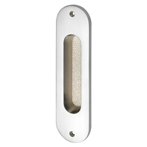 Mušle na posuvné dveře ovál 38 x 152 mm, bez otvoru - Povrchová úprava: Chrom