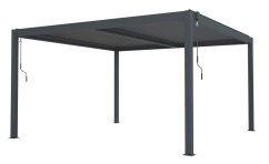Bioklimatická pergola G21 Austin 4x4 m, antracitová hliníková