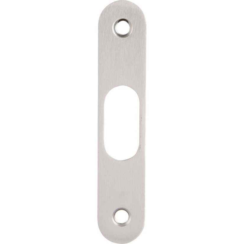 Protiplech pro zámek na posuvné dveře, 90 x 18 x 2 mm, satinovaný chrom