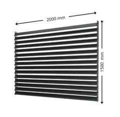 SAMKIT SET pro venkovní žaluzie z hliníku RAL 7016 (antracitová): V:1500, Š:2000mm