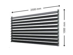 SAMKIT SET pro venkovní žaluzie z hliníku RAL 7016 (antracitová): V:1000, Š:2500mm