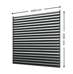 SAMKIT SET pro venkovní žaluzie z hliníku RAL 7016 (antracitová): V:2000, Š:2000mm