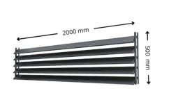 SAMKIT SET pro venkovní žaluzie z hliníku RAL 7016 (antracitová): V:500, Š:2000mm