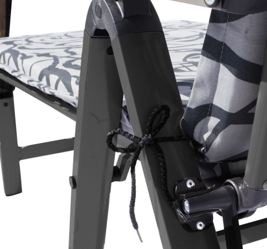 ASS COMFORT lehátko hliníkové - antracit + černé