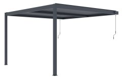 Bioklimatická pergola G21 Trenton 4x4 m, antracitová hliníková