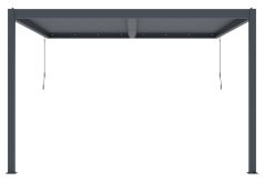Bioklimatická pergola G21 Trenton 4x4 m, antracitová hliníková