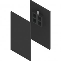 Krytky pro montážní a krycí klipový profil Solido 80/HELM, černá matná
