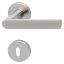 Interiérové nerezové kliky na dveře DOVER - Tvar rozety: hranatá, Provedení rozety: Rozeta WC, Tloušťka rozety: Plochá
