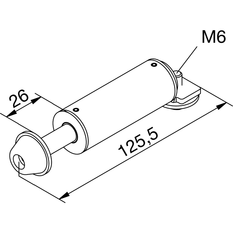 Vytlačovací píst SOLIDO 80/HELM pro dveřní křídlo do 140 kg
