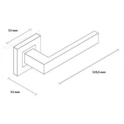 Kľučky na dvere CUBE - LINE, nerez
