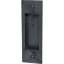 Mušle pro posuvné dveře 40 x 110 mm hranatá, černá ocel