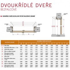 Dvojkrídlové dvere  Miskant 1 - Falcové/Bezfalcové