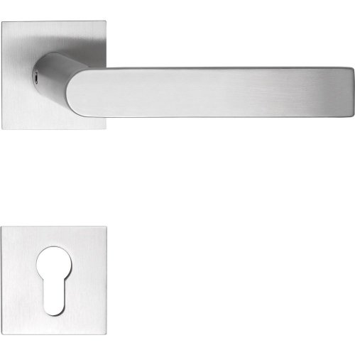 Interiérové nerezové kľučky na dvere DOVER - Tvar rozety: guľatá, Prevedenie rozety: Bez rozety, Hrúbka rozety: Plochá