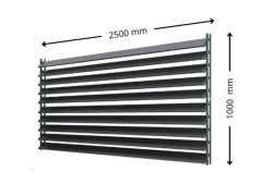 SAMKIT SET pro venkovní žaluzie z hliníku RAL 7016 (antracitová): V:1000, Š:2500mm