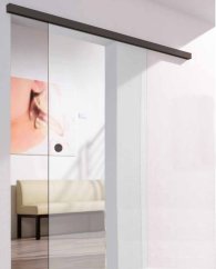 Sada kování pro posuvné dveře HELM GT-L 50, 2000 mm do 50kg, černý hliník