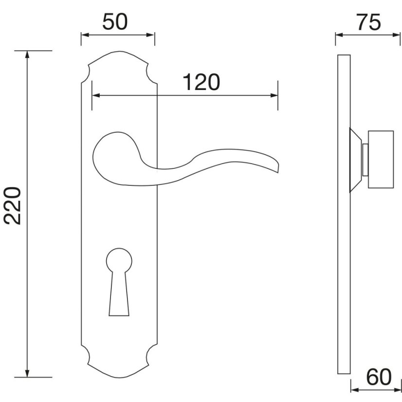 Štítové dveřní kování POSTHORN