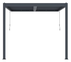 Bioklimatická pergola G21 Trenton Premium 3x3 m, antracitová hliníková