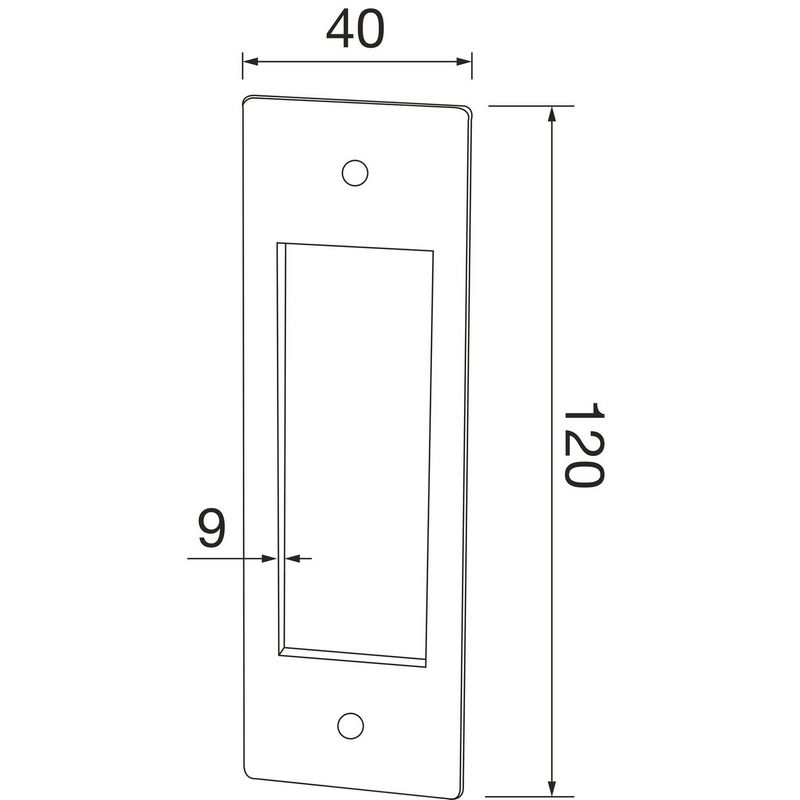 Mušle pro posuvné dveře 40 x 110 mm hranatá, černá ocel