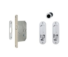 Mušle na posuvné dveře HOPPE  - set 4930, s uzávěrem, oválné