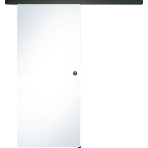Celoskleněné posuvné dveře sada čiré sklo, posuvné kování černá - Šířka dveří: 820 mm