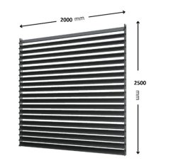 SAMKIT SET pro venkovní žaluzie z hliníku RAL 7016 (antracitová): V:2500, Š:2000mm