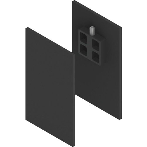 Krytky pro montážní a krycí klipový profil Solido 80/HELM, černá matná