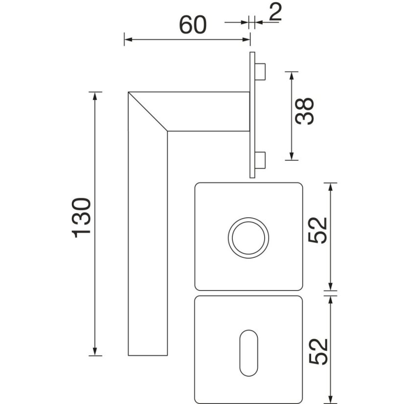Interiérové nerezové kliky na dveře NORWEGEN, mat
